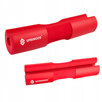 Накладка (бампер) на гриф Springos Barbell Pad FA0206 Red .