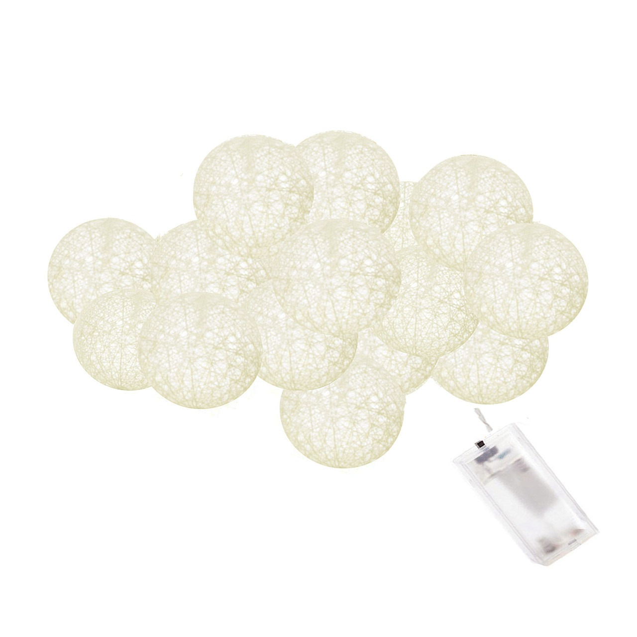 Гірлянда на батарейках Springos Cotton Balls 2 м 10 LED CL0032 Warm White