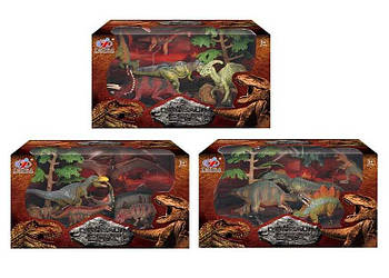 Набір динозаврів (3 види, 7 елементів, 5 динозаврів, аксесуари, у коробці) Q 9899-209