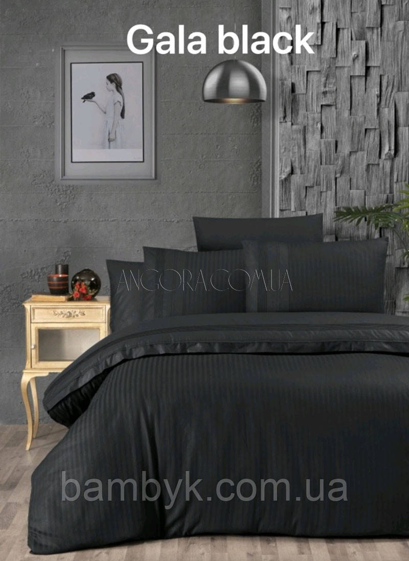 Сімейна Постільна Білизна (ранфорс deluxe) "GALA BLACK" Issi Home