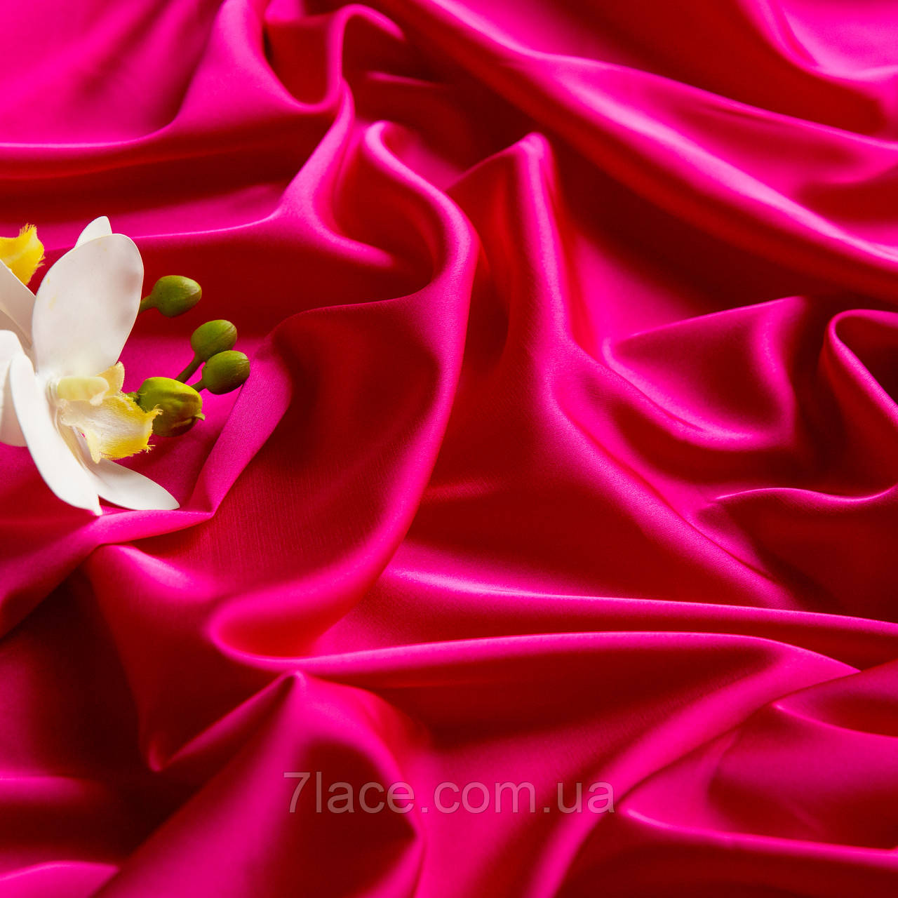 Тканина Шовк Армані / колір МАЛИНОВИЙ / ціна вказана за 0,5 метра, фото 1