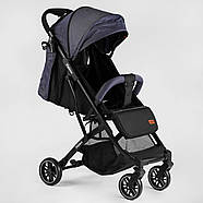 Коляска прогулена JOY Fabiana 58903, рама сталева, футкавер, підстаканик, телескопічна ручка, фото 2