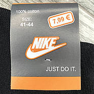 Шкарпетки чоловічі демісезонні спортивні бавовна Nike, розмір 41-44, високі, чорні, 05071, фото 3