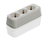 Колодка на 3 гнізда з заземленням Profitec Біла, фото 2