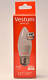 Світлодіодна лампа Vestum C37 6W 4100K 220V E27 1-VS-1301, фото 3