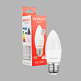 Світлодіодна лампа Vestum C37 6W 4100K 220V E27 1-VS-1301, фото 5