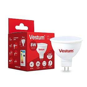 Світлодіодна лампа Vestum MR16 8W 4100K 220V GU5.3 1-VS-1509