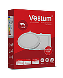 Квадратний світлодіодний врізний світильник Vestum 3W 4000K 220V 1-VS-5201, фото 4