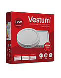 Круглий світлодіодний накладний світильник Vestum 12W 4000K 220V 1-VS-5302, фото 4
