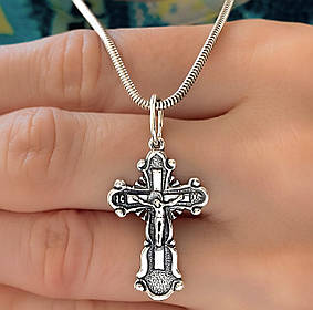 Срібний хрест з розп'яттям, 3 грами