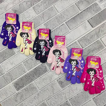 Рукавички дитячі в'язані одинарні з малюнком Magic gloves 17см асорті 30033151