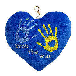 М'яке серце-брелок "Stop the war" Tigres ПД-0431, 13х12х4 см, World-of-Toys