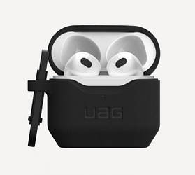 Чохол UAG для Apple Airpods 3 Black протиударний вологозахищений із карабіном