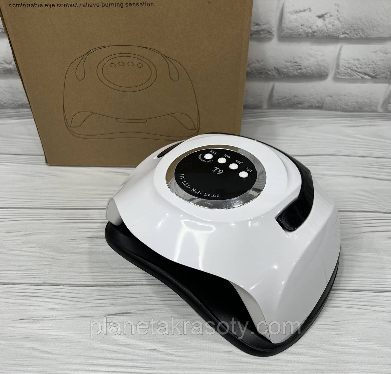 УФ лампа SUN T9 на 54 Вт для сушіння гель-лаку, біла, фото 1