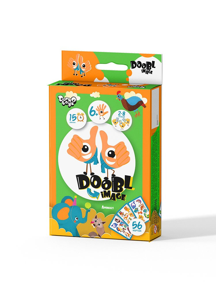 Гра настільна Danko Toys Doobl Image mini Animals (добль, знайди пару) (Укр) (DBI-02-03U)