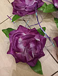 Квіти на ручки весільного авто "Фіолетова троянда" 4 шт., фото 2