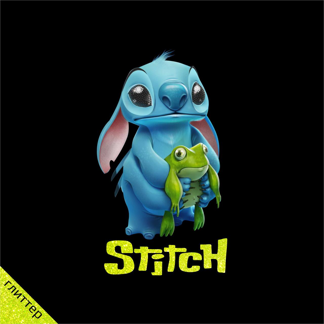 Термоаплікації зі стразами Stitch 【24.2x42см】