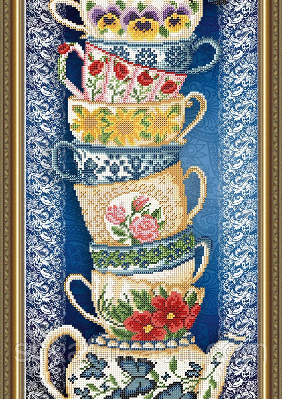 Схема для вишивання бісером Чашки