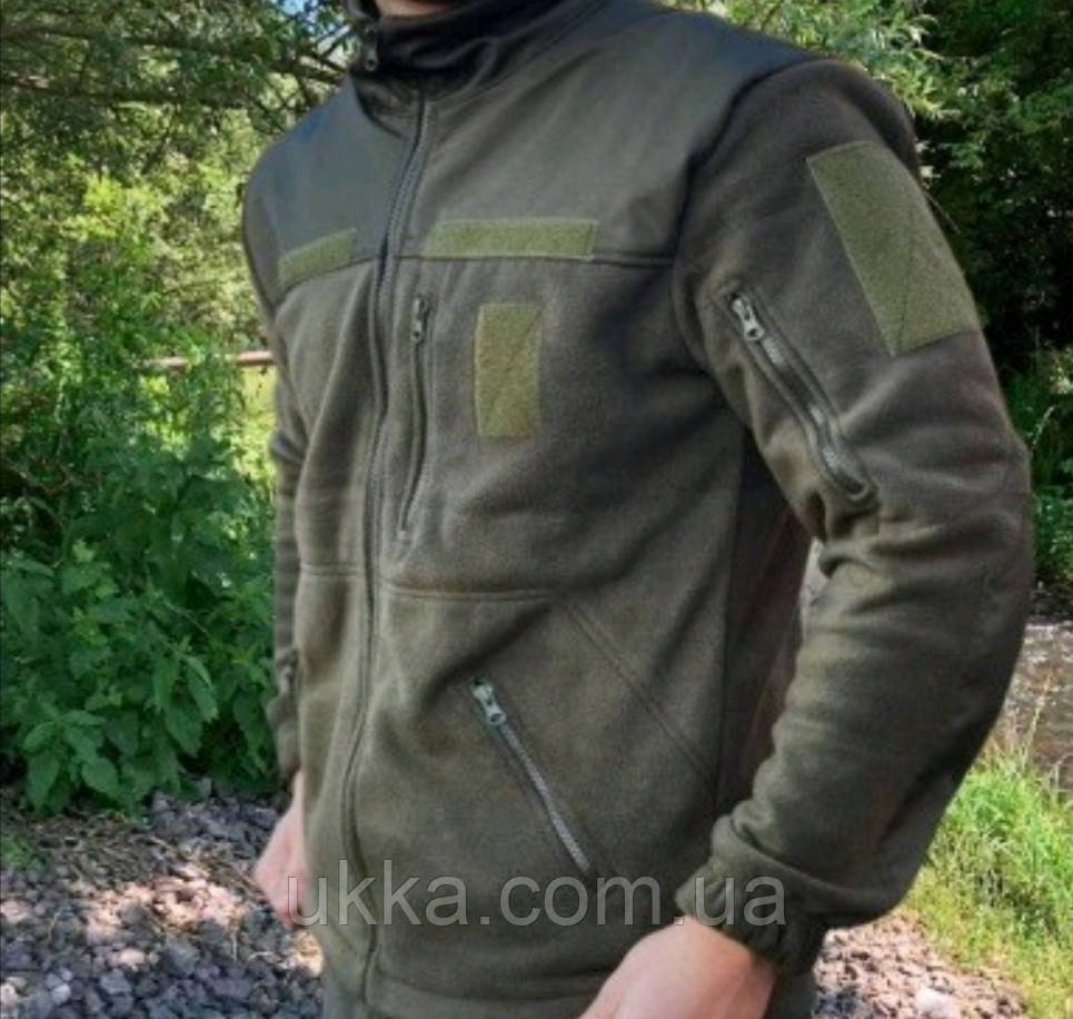 Флісова кофта хакі 44,46,48,50,52,54,56,58,60 рр