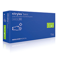 Перчатки нитриловые голубые NITRYLEX 100 шт размер S смотровые нестерильные неопудренные