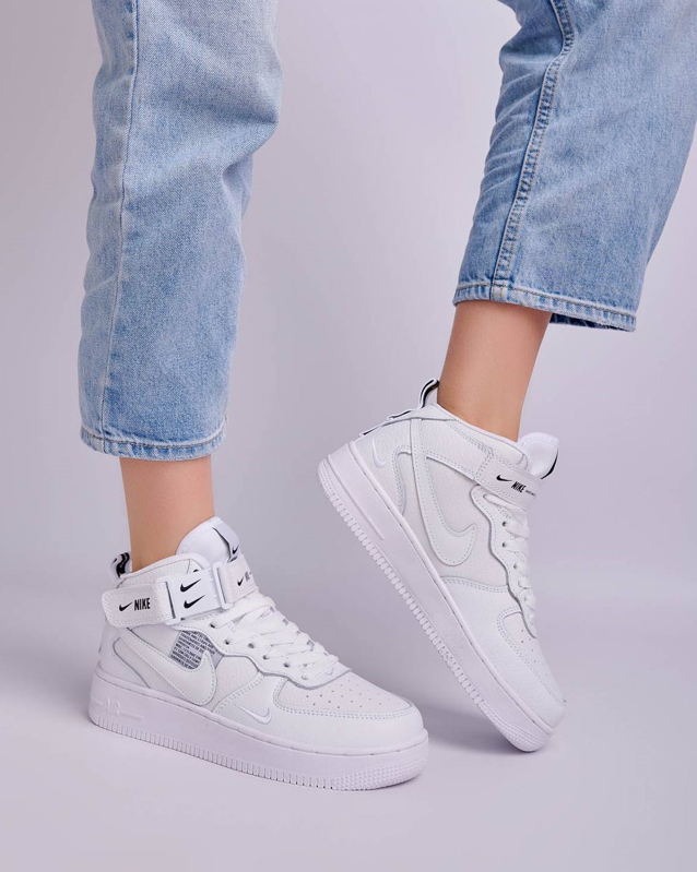 Купить Женские кроссовки Nike Air Force 1 high Utility White Форсы ...