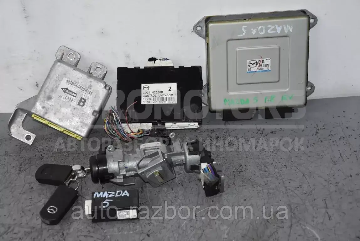 Блок управління двигуном комплект Mazda 5 1.8 16V 2005-2010 E6T53976H1 85697