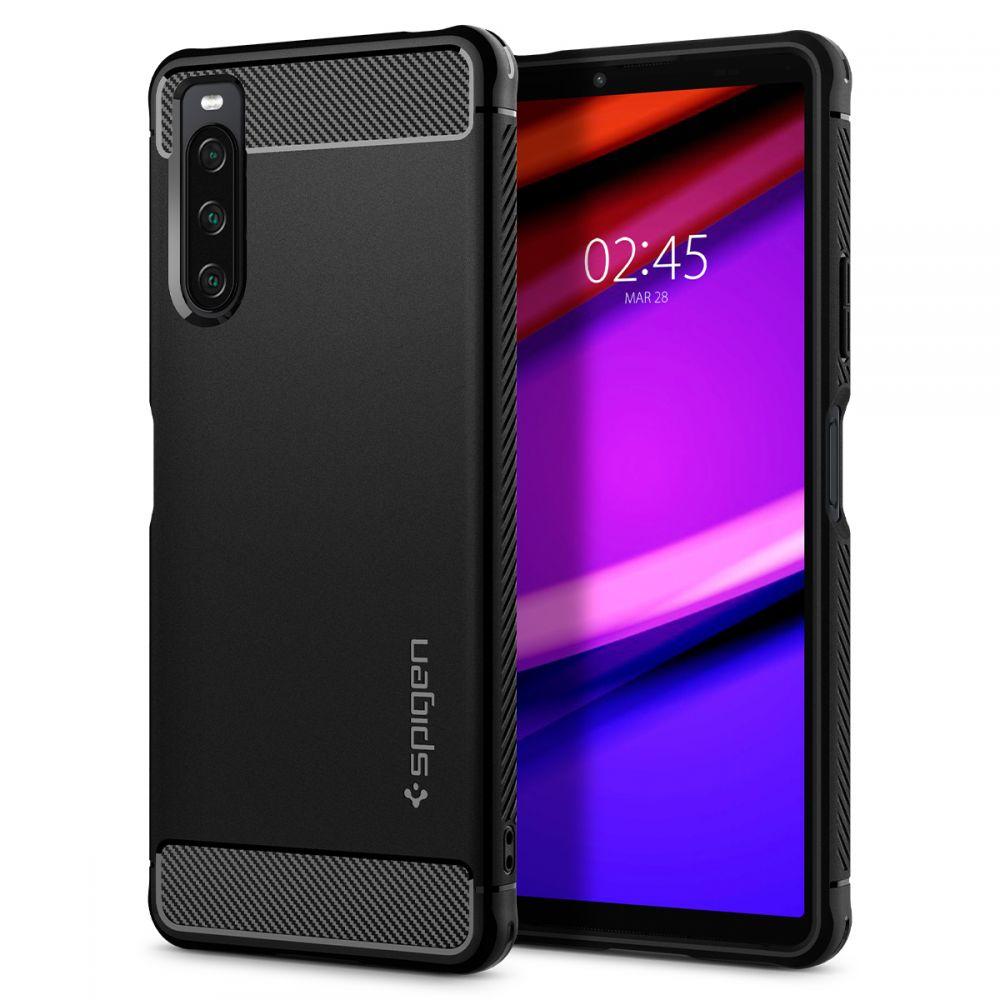 Чохол Spigen для Sony Xperia 10 IV — Rugged Armor, Matte Black (ACS04554), фото 1