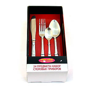 Набір столових приладів нержавіюча сталь золостистий Helios 24 шт (BC-70)
