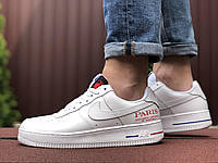 Мужские молодежные кроссовки Nike Air Force 1 Paris, мужские белые кроссовки, мужские кроссовки и кеды