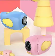 Дитячий фотоапарат — відеокамера Kids Camera пташка Рожевий, фото 5