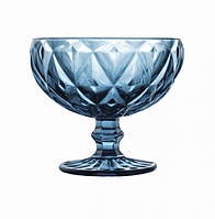 Набор креманок из цветного голубого стекла "Сапфир" 300мл 4шт Helios (6406) ПЮ