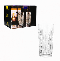 Набір високих скляних скляних склянок "Брістоль" 330 мл 6шт (5403)
