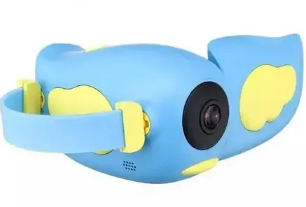 Дитячий фотоапарат відеокамера Kids Camera пташка Блакитний, фото 3