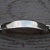 Срібний чоловічий браслет, 215мм, 29 грамів, з пластиною для гравіювання, фото 4