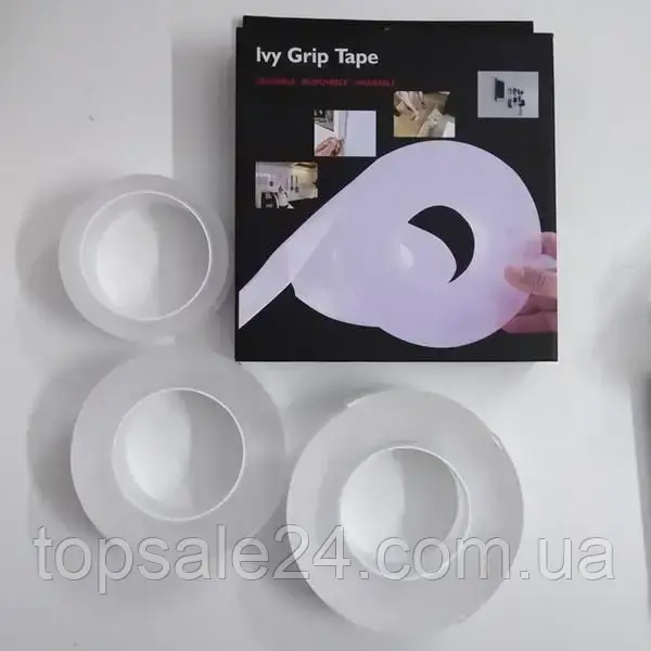 Сверхсильная клейкая лента Ivy Grip Tape 3 м | Многоразовая крепежная лента,TS - фото 2 - id-p1664546886