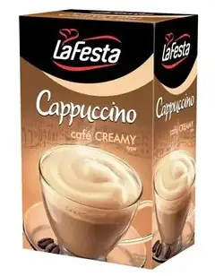 Капучино розчинний кремовий у стіках Lа Festa Cafe Creamy, 125г (10шт x12,5г), напій кавовий