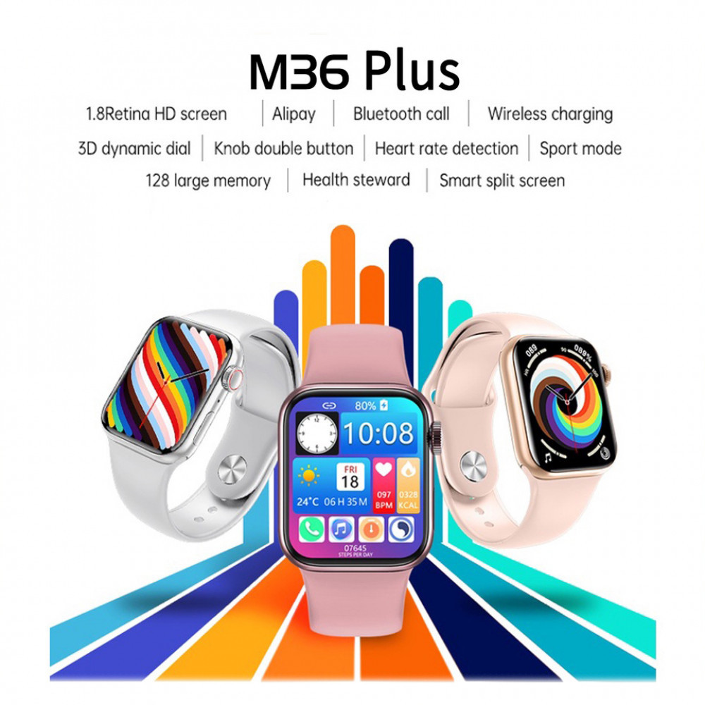 Розумний годинник Smart Watch M36 Plus Bluetooth,Фіолетовий