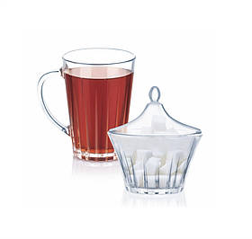 Чайний сервіз Lance 6 чашок та цукорниця з кришкою Luminarc P2696