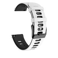 Ремешок силиконовый на смарт часы, ширина 20мм , 22мм., Белый. Ремешок на vivoactive 4 , forerunner и др.
