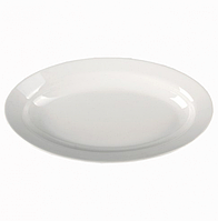 Белое глубокое блюдо-селёдочница Lubiana Kaszub 24*14 см (2112-L)