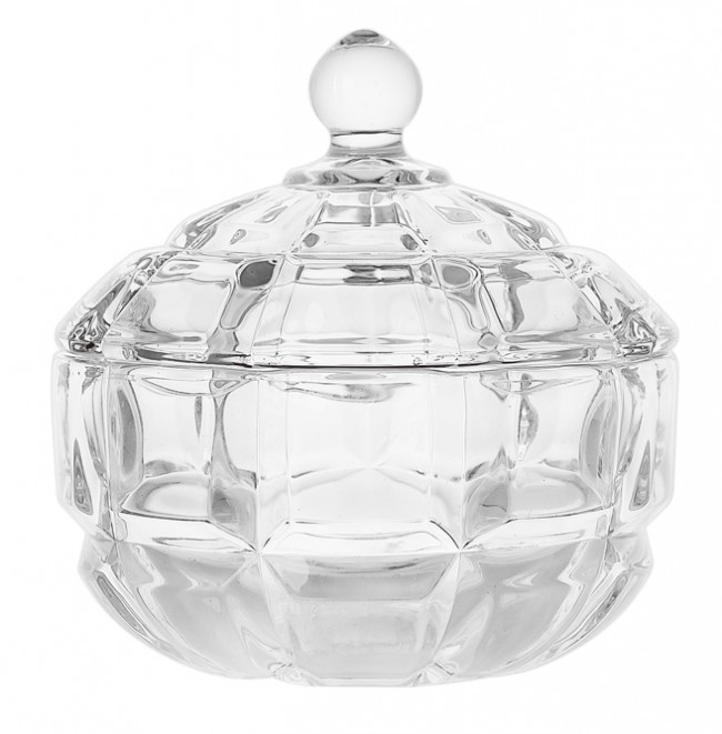 Скляна цукорниця з кришкою 10,5 см "Октагон" 5447