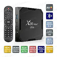 Смарт ТВ приставка X96 Max+ Plus ULTRA 4/64 Гб Android Smart TV Box Андроид 11 ТВ бокс А9543-4