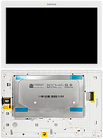 Дисплей Lenovo Tab 2 A10-30 X30L LTE/A10-30 X30F Wi-Fi тачскрин модуль білий у рамці