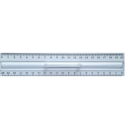 Лінійка з ручкою 20 см безбарвна Спектр ЛР-200п