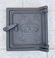 Чавунні дверцята для чищення сажі "Корона", прочисна, сажетруска фарбована
