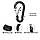 Карабін похідний грушоподібний алюмінієвий 50 мм для ключів, брелоки ST50-2 Синій, фото 2