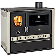 Отопительно-варочная печь-кухня на дровах для дома Prity GT FS G DR 15 кВт с варочной поверхностью и духовкой