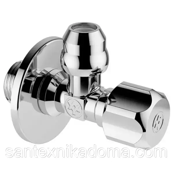 Кран кутовий декоративний MIRAYA 1/2'х3/8' для підключення цанги та мідних трубок