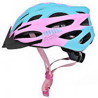 Шлем велосипедный ProX Thumb голубой с розовым (A-KO-0207) - M 55-58см