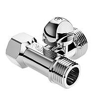 Кран прохідний Т-подібний MIRAYA 1/2'х3/4'х1/2' для посудомийної/пральної машини